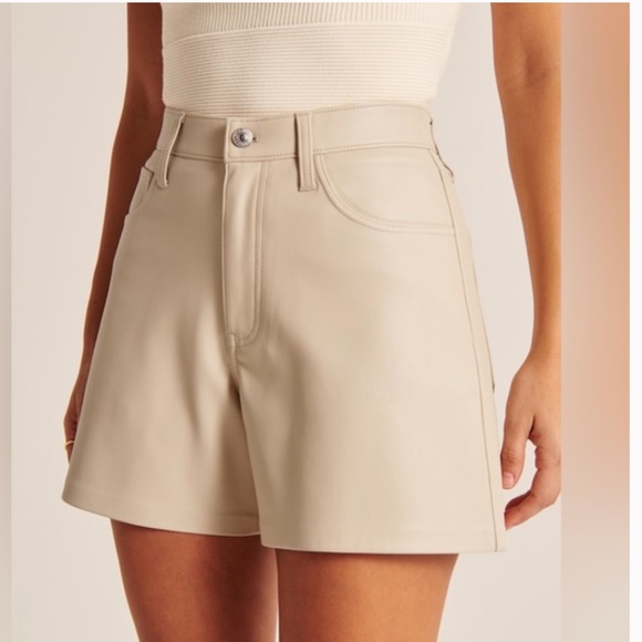 Abercrombie and Fitch, vegan leather shorts - Picture 5 of 9